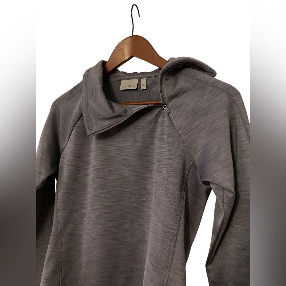 Athleta Women's Quarter Zip Womens XS Gray Pullover Athletic Sweatshirt